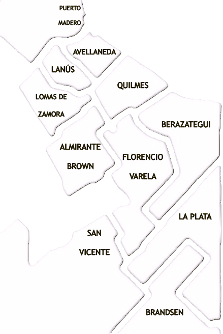 Zona de cobertura de entregas desde Florencio Varela hasta Puerto Madero y La Plata
